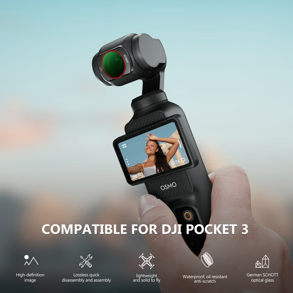 STARTRC Magnetic ND & CPL Filters Set for DJI Osmo Pocket 3 Creator Combo Accessories - 6 Pack CPL - startrc store