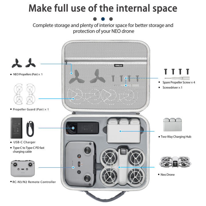 STARTRC Fro Neo Case for DJI Neo Fly More Combo Portable Carrying Protective Bag for DJI Neo Accessories - startrc store