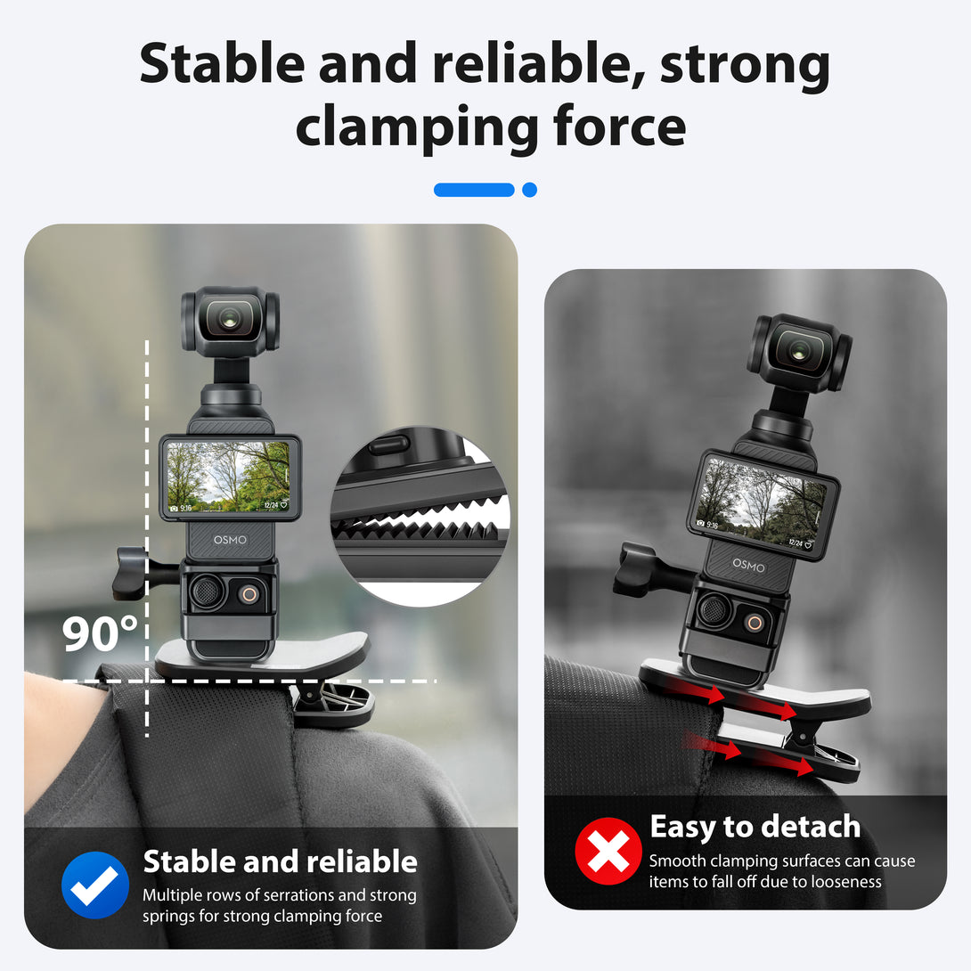 STARTRC OSMO Pocket 3 360° Rotation Magnetic Backpack Clip Mount Shoulder Strap Expansion Adapter Accessories - startrc store
