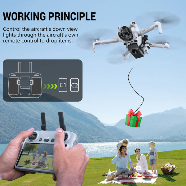 Payload/Delivery/Transport Drop Release Device for DJI Mini 4 Pro - startrc store