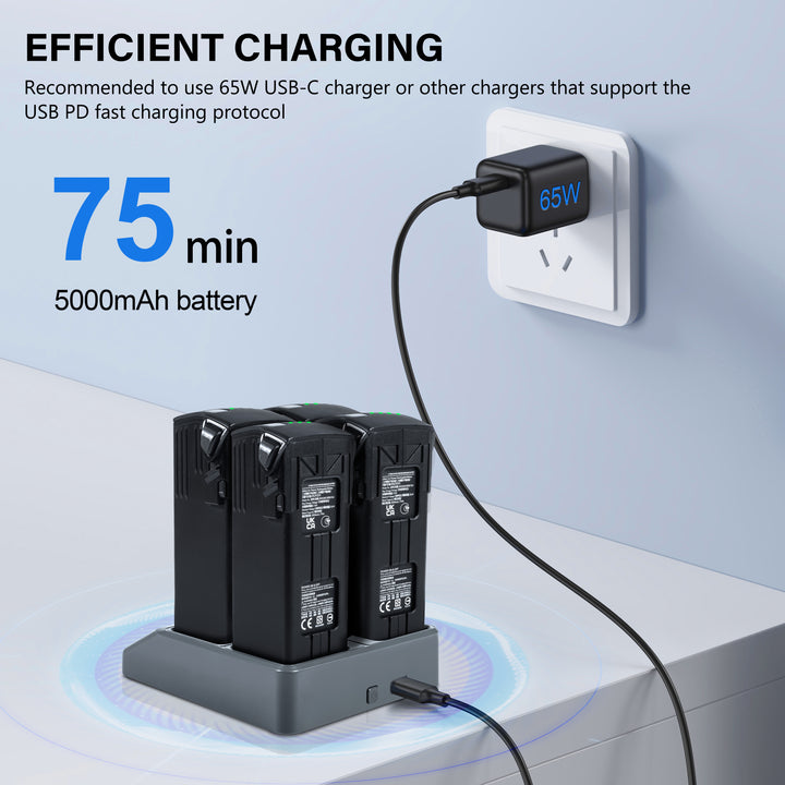 STARTRC Mavic 3 LCD Battery Charger,Multi Rapid Battery Charging Hub with Storage Charge - startrc store