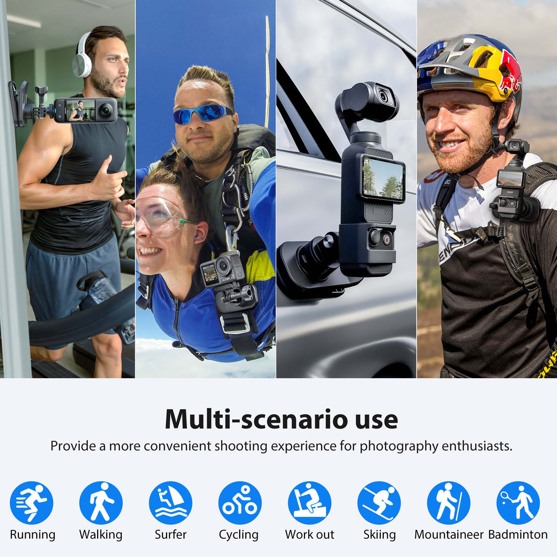 STARTRC OSMO Pocket 3 360° Rotation Magnetic Backpack Clip Mount Shoulder Strap Expansion Adapter Accessories - startrc store