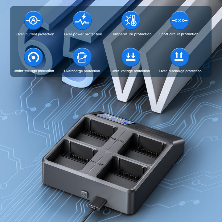 STARTRC Mavic 3 LCD Battery Charger,Multi Rapid Battery Charging Hub with Storage Charge - startrc store