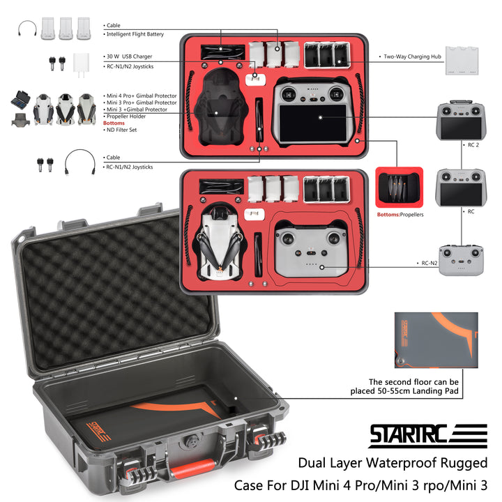 STARTRC Mini 4 Pro Case Waterproof Hard Carrying Case - startrc store