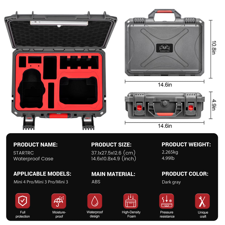 STARTRC Mini 4 Pro Case Led Light Waterproof Carrying Light Hard Case - startrc store