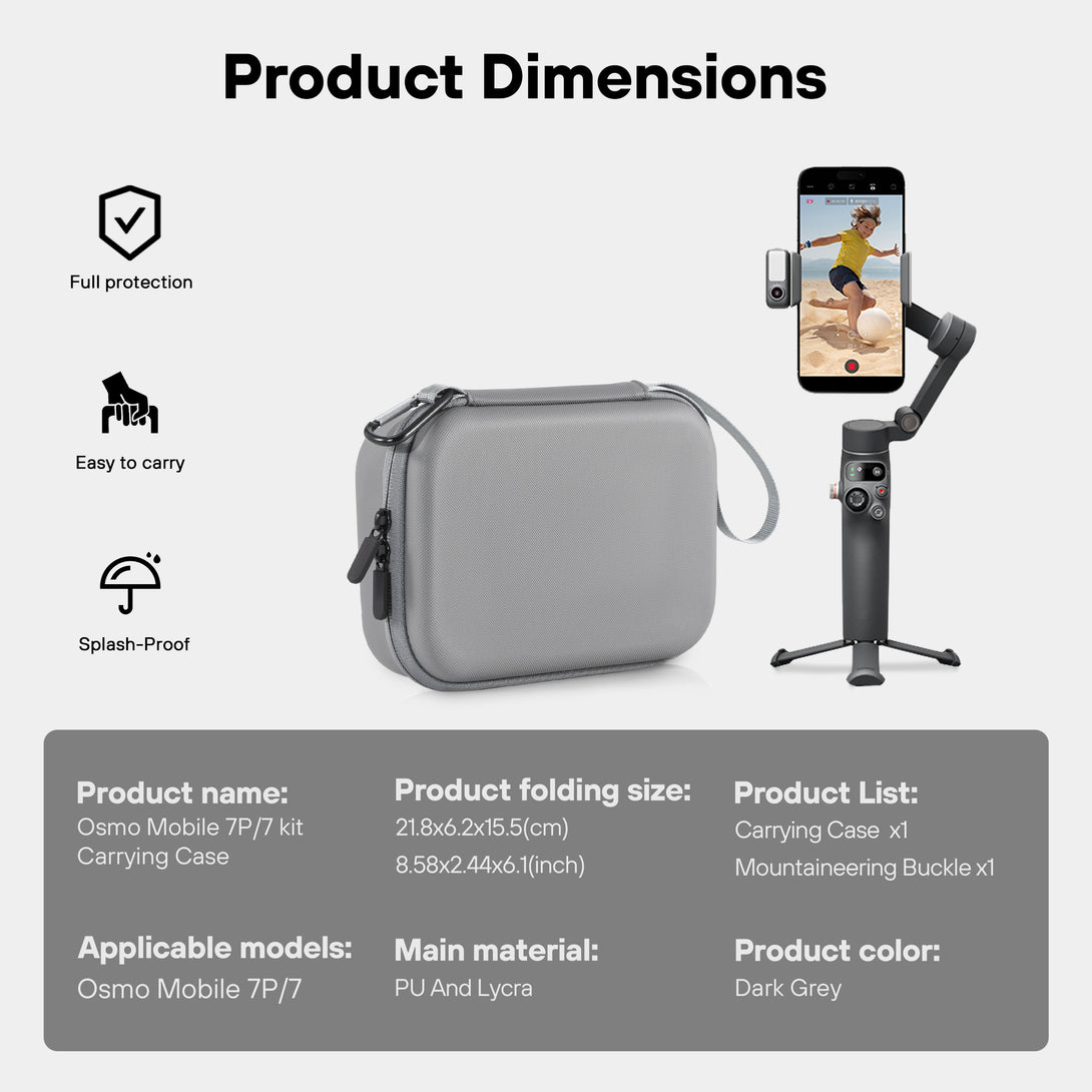 DJI OM 7/7P Case – Portable Shoulder Bag for Gimbal, Mic Mini & Accessories - startrc store